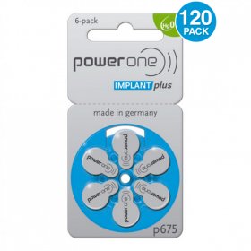 Батарейки Power Оne 675 Implant plus 